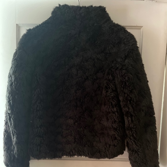 Aritzia Wilfred Black Fuzzy Jacket/Coat - Picture 2 of 2